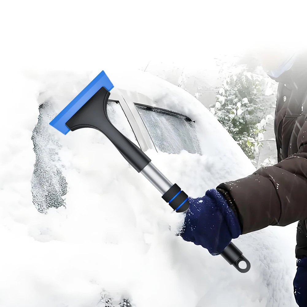 Extendable Ice Scraper with Sponge Handle Car Defrosting Snow Removal Tool Ergonomic Car Window Snow Remover Winter