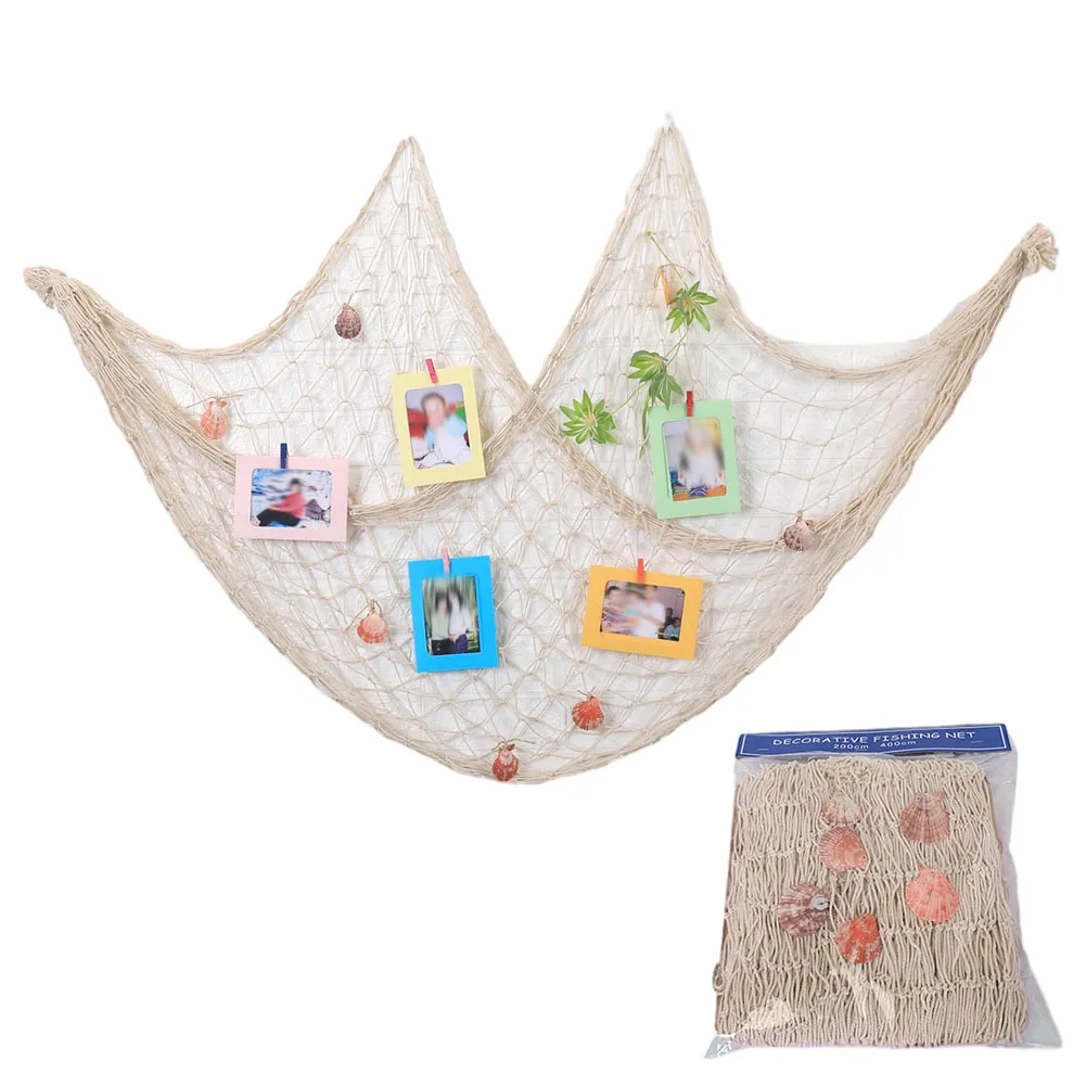 

Beautifully Handcrafted With Shells Fish Net Decoration Craft Projects Note DIY Wall Art Decorative Background