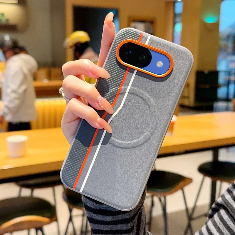 Magnetic Shockproof PU Leather Phone Case with Suction - ELVEV