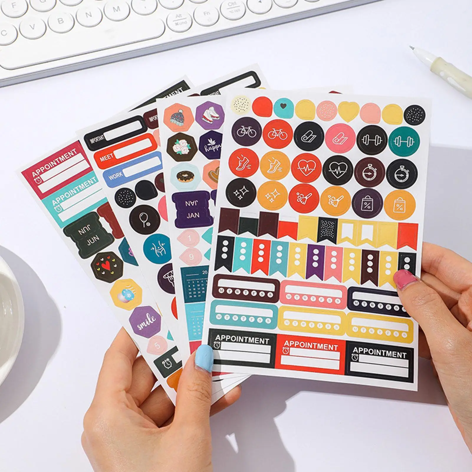2026 Decorative Wall Calendar with Stickers for Home, Office, or School Planning