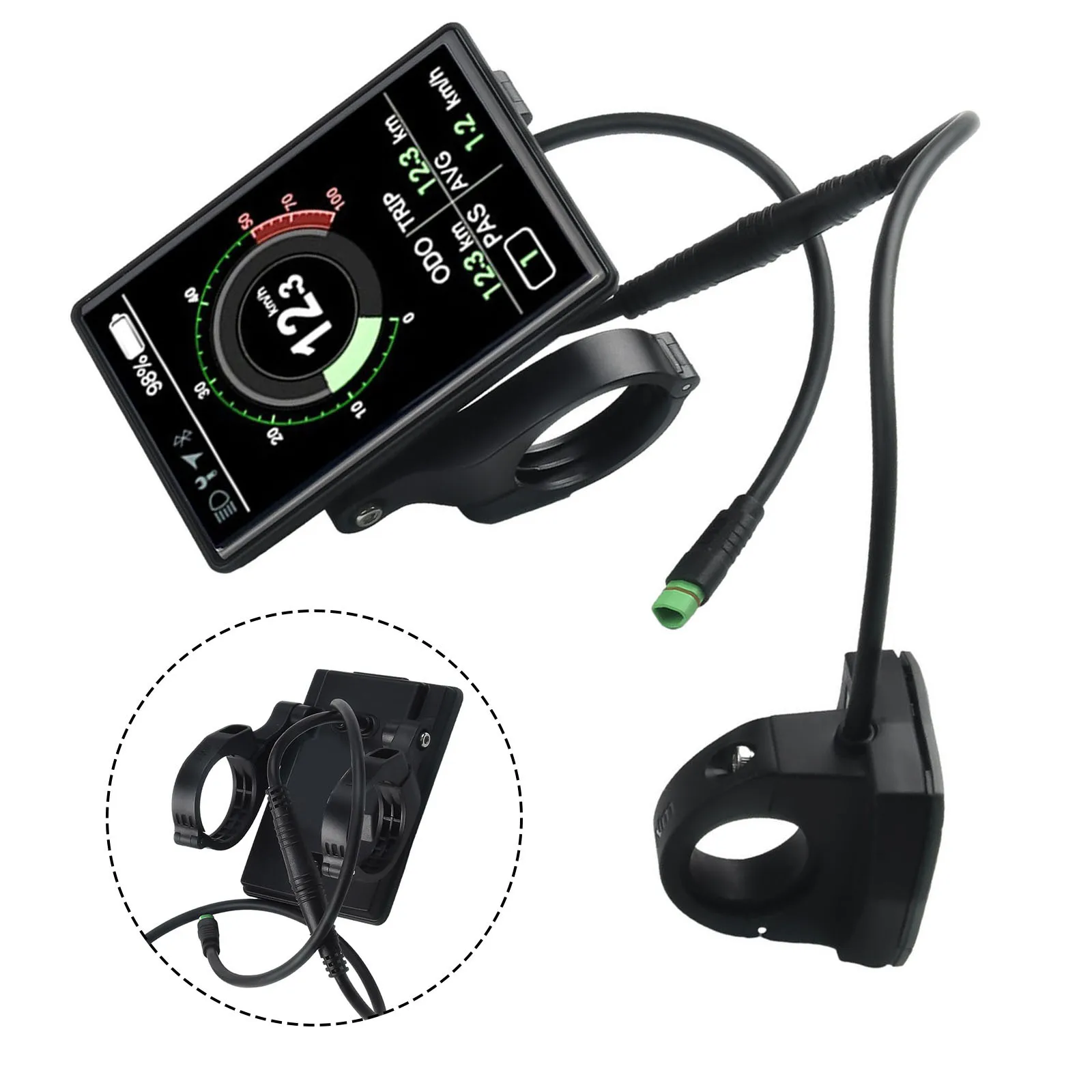 

New Practical Ebike Display IPS Display For Bafang MidDrive Motor Support BluetoothAPP 12-60V E-bike Accessories