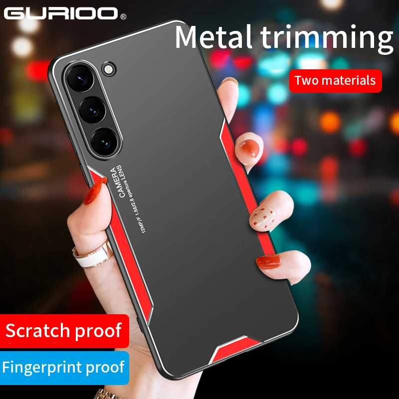 Ultradünne Metallklinge Matte PC Handyhülle für Samsung A53 S23 Ultra S22 Plus S21 FE S20 A72 A52 A71 A51 A32 Note 20 S10 Abdeckung_voghion.com