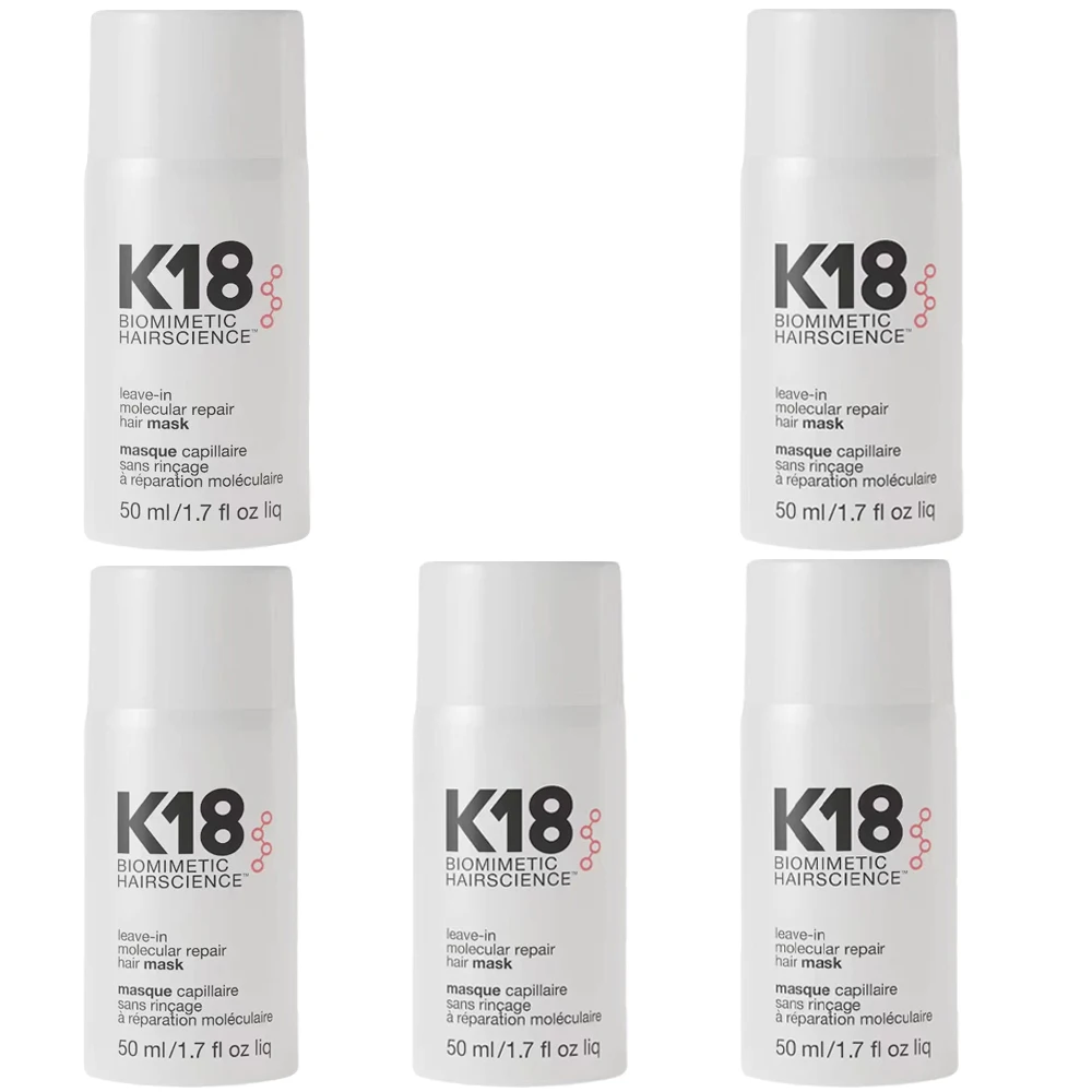 

K18 Leave-In Molecular Repair Hair Mask Treatment to Repair Dry or Damaged Hair Reverse Hair Damage Hair Mask 50ML*5PCS