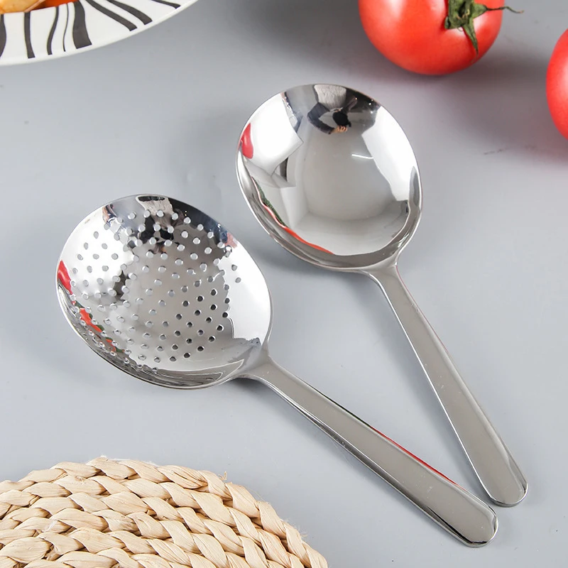 Description Picture 3 of itemStainless Steel Short Handled Round Soup Spoon Public Big Head Spoon Dining Kitchen Restaurant Rice Tableware Kitchen Utensils