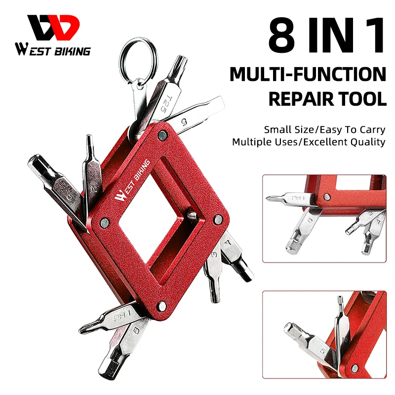 

NEW 8 in 1 Multi-functional MTB Bicycle Repair Tool Set Bicycle Chain Tool Cartridge Inflator Hex Socket Mini Bike Tool Kit