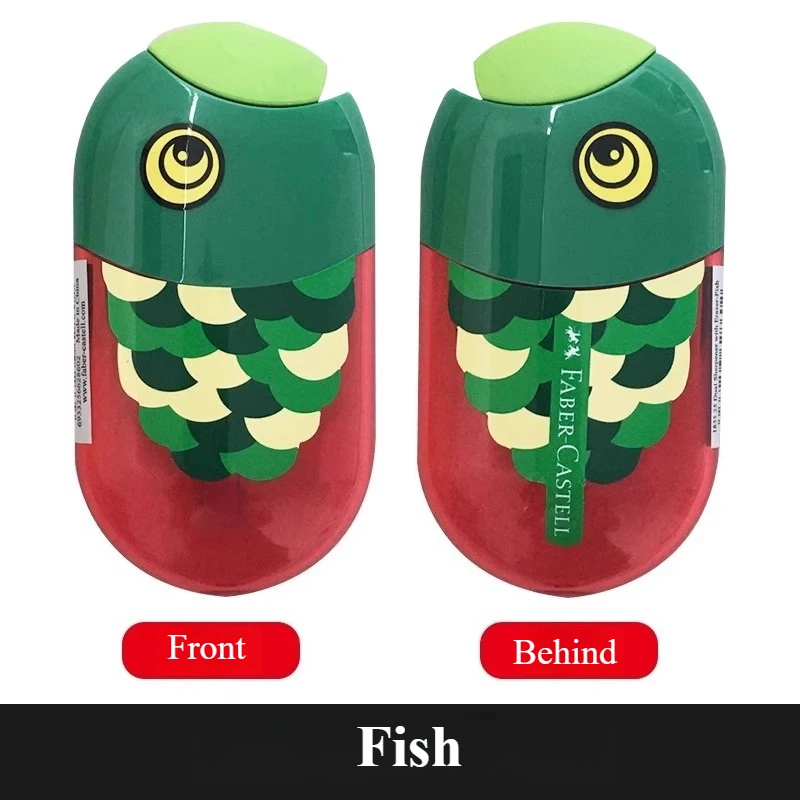 مبراة أقلام بيضاوية الشكل بفتحة مزدوجة من فابر كاستل، مبراة أقلام محمولة، مبراة أقلام محددة للطلاب