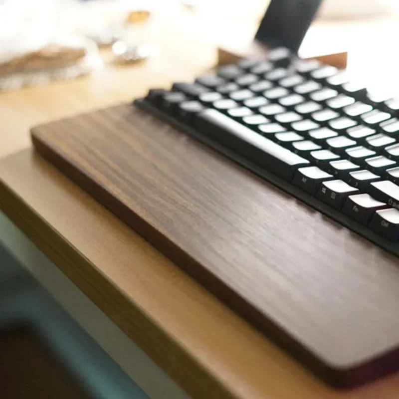 Echome-ergonômico Preto Noz Teclado Mão Resto Logotipo do Texto Personalizável Descanso de Pulso de Madeira 60 75 80 Teclados Mecânicos - Imagem 6