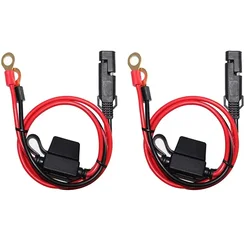 Versatile SAE Quick Connect Charger Cable for Motorcycle Battery Terminals (2Set)