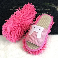 1Pair Detachable Microfiber Lazy Mopping Slides-Perfect Household Floor Cleaning Tools Home Mopping Wooden Floor Slippers Cover 2