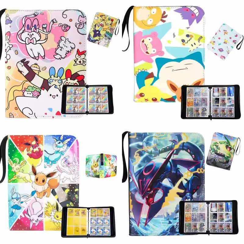 

Pokemon Pikachu Mew Lucario Eevee Self Made Anime Game Characters Japanese Version Classic Series Collection Card Book Gift Toy