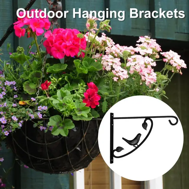 Madárkonzor Horgok Fém Gyakorlati Udvari Fali Tartó A Kültéri Dekorációhoz Teraszos Pázsit Tornác Udvaron - Image 5