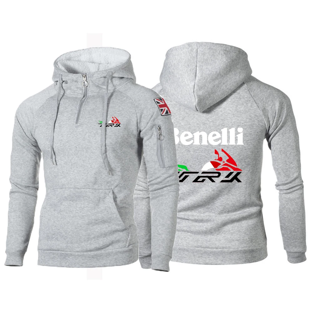 Benelli TRK 502X printing fashion 2023 new men's casual long-sleeved fitness sweater fleece hoodie classic Joker sweatshirt jack