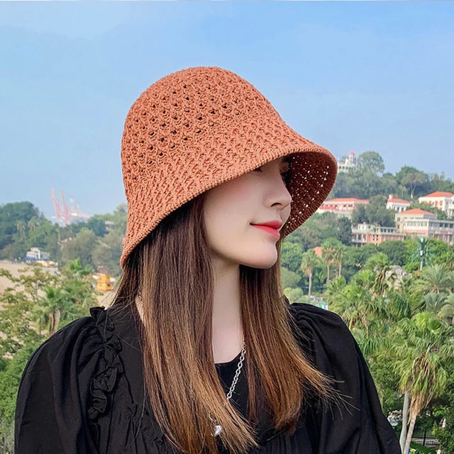 Jaxmonoy Summer Fashion Woman Sun Hats Female Outdoor Visor Beach Caps  Brethable Empty Top Straw Cap Female Anti-UV Beach Cap - AliExpress