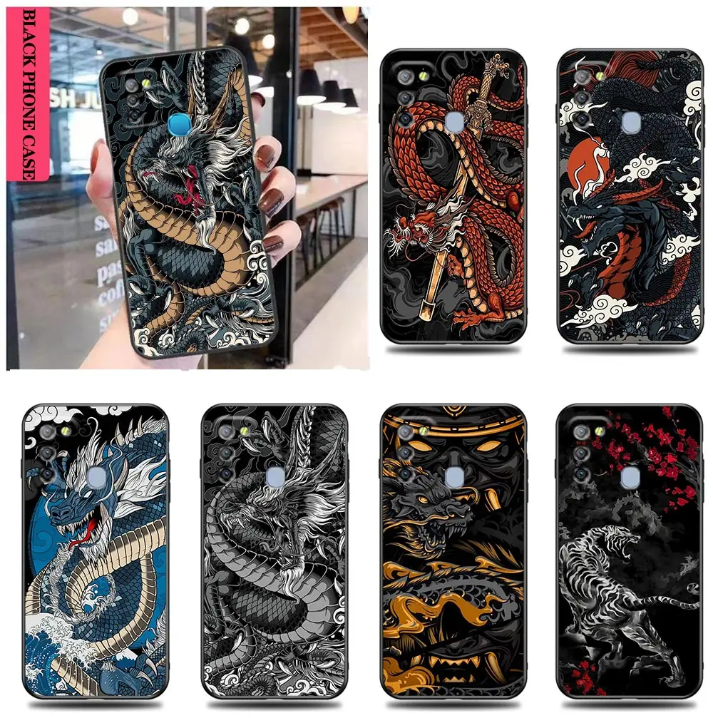 Simbolo Di Dragon And Tiger Funda Case Per Infinix Camon 19 16 Zero X Neo 20 8 Pova 4 2 Neo2 Note 12 G96 11 10 8 8I S5 Case Shell