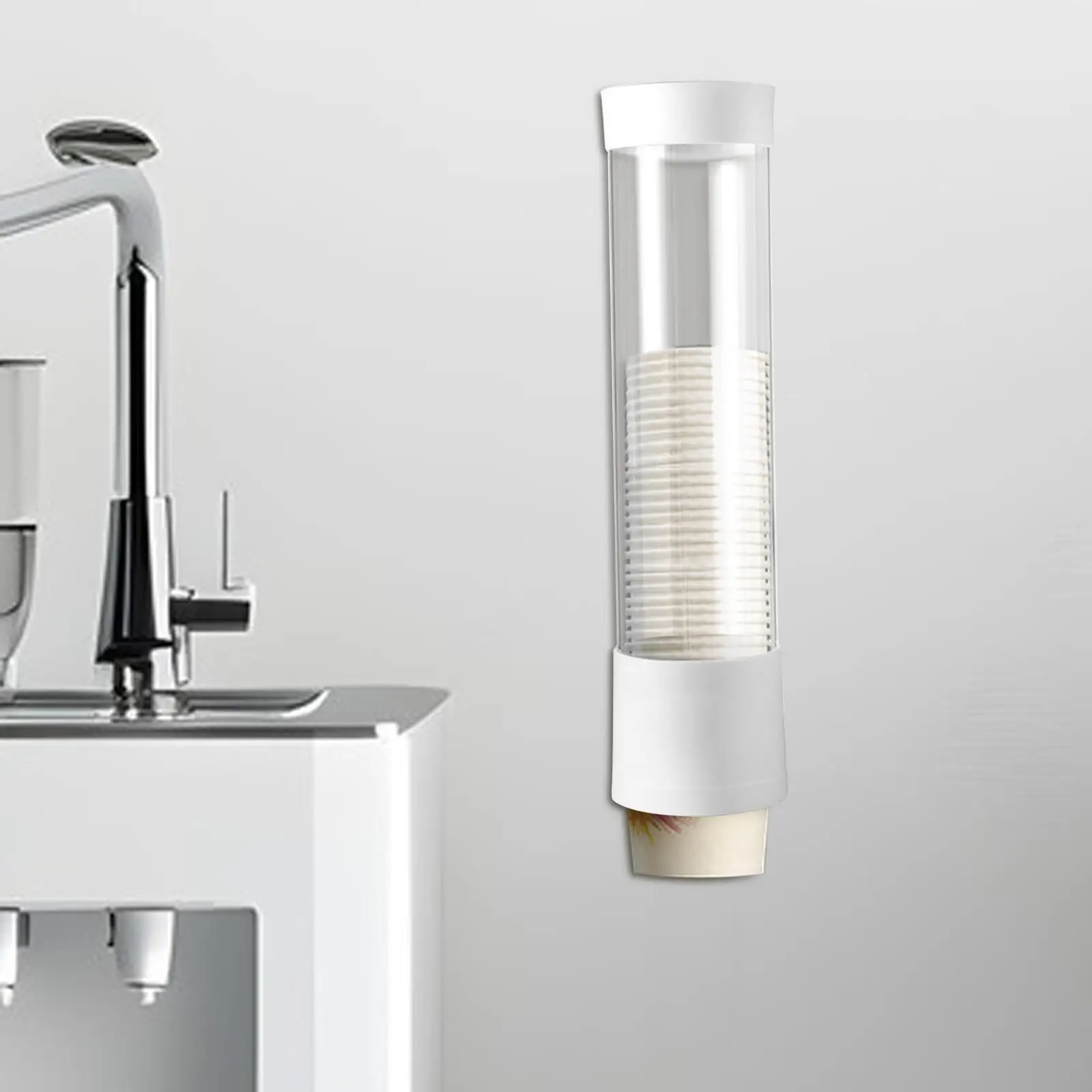 Cup Dispenser Clear Design Paper Cup Organizer for et Farmhouse Bathroom