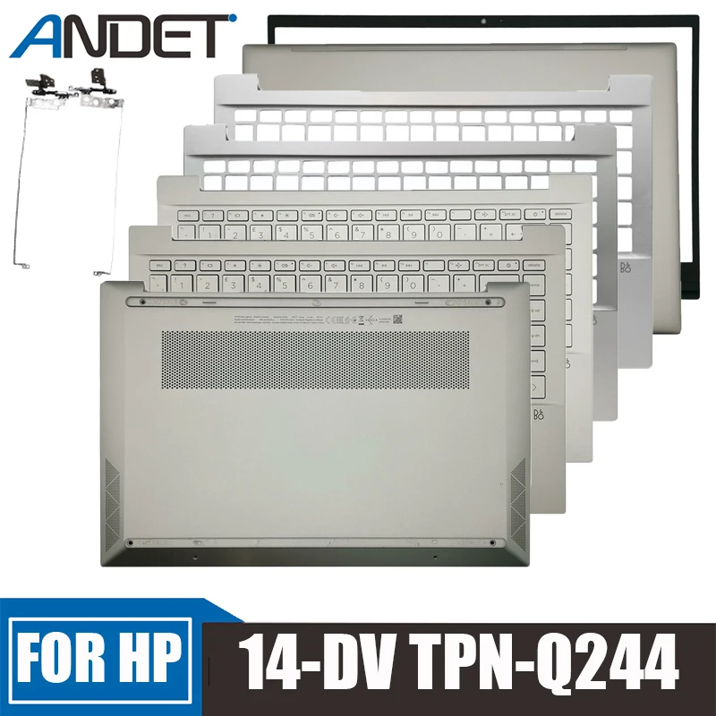 

New For HP Pavilion 14-DV TPN-Q244 Laptop Lcd Back Cover Top Case Palmrest Upper Silver Backlit Keyboard Bottom Cover Base Case