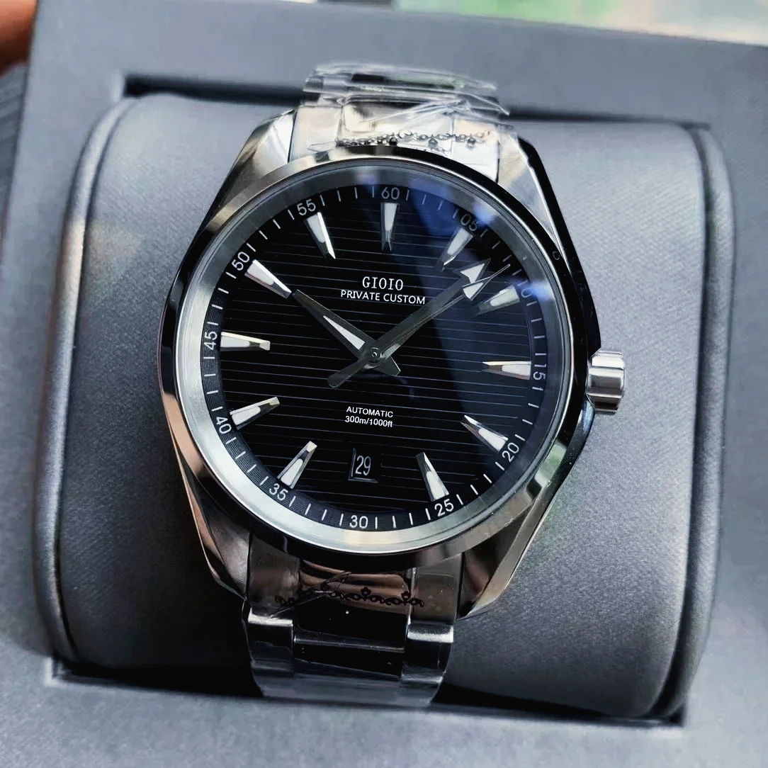41mm New Mens Automatic Mechanical Watches Luxury Blue White Grey Dial Bright Luminous Hands Wearproof Sapphire Glass Daily - 3