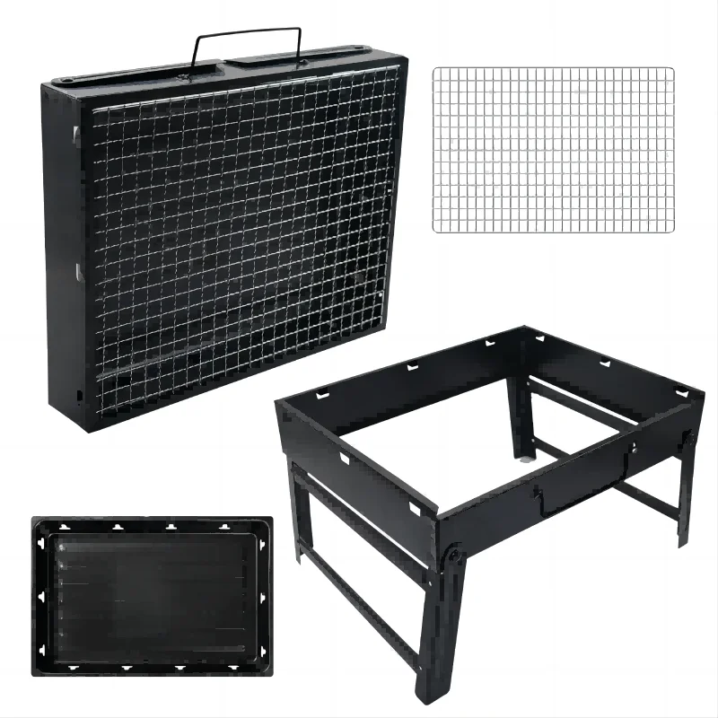 BBQ Grill Portable Stainless Steel Tool Kit Outdoor Cooking Camping Picnic Beach barbecue charcoal stove barbecue stove barbecue grill