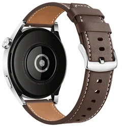 Premium Leather Strap for Smartwatch - 48mm Band Replacement Bracelet Accessory (Dark brown)