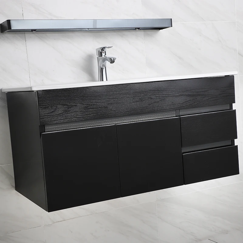 Factory Modern Stainless Steel Small Storage Bathroom Cabinet Black T-5005