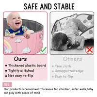 100*30cm Baby Playpen for Children Safety Barrier Pool Balls Foldable Dry Pool Infant Safety Fence for Children Birthday Gifts 2