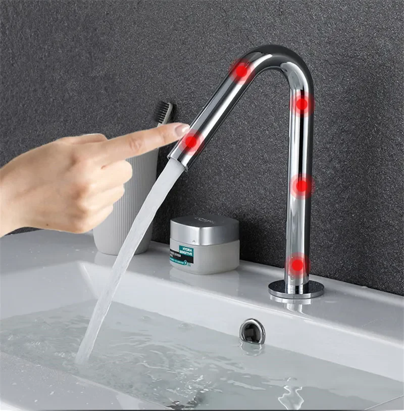 Description Picture 4 of itemSmart Touch Bssin Faucet Gold Automatic Sensor Bathroom Mixer Crane, Free Touch Sink Tap, Bathroom Sink