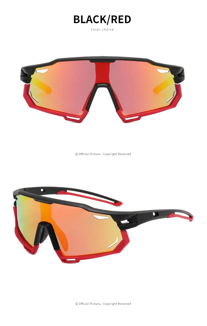 Meekleurende sportbril Heren Vrouw Gepolariseerde fietsbril Mountain MTB Fietsen UV400 zonnebril Fietsbril_voghion.com