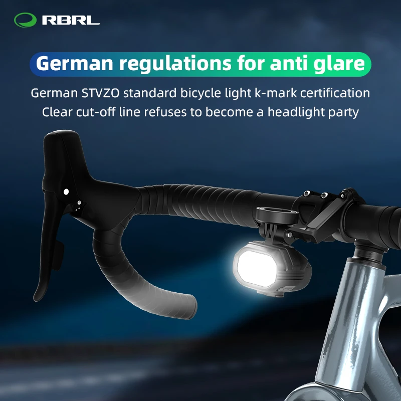 RBRL Bicycle Headlight German Standard for Anti Glare Intelligent Induction Flashlight for Bicycle MTB Road Bicycle Accessories