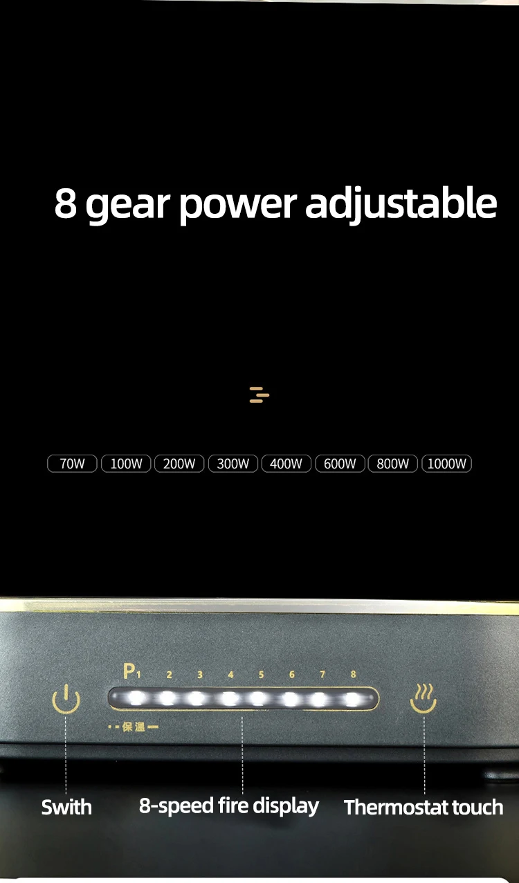 Description Picture 5 of item1000W Electric Ceramic Heater Tea Stove Hot Cooker Plate Heating Furnace Electric Oven Machine Coffee Mug Warmer Tea Maker 220V