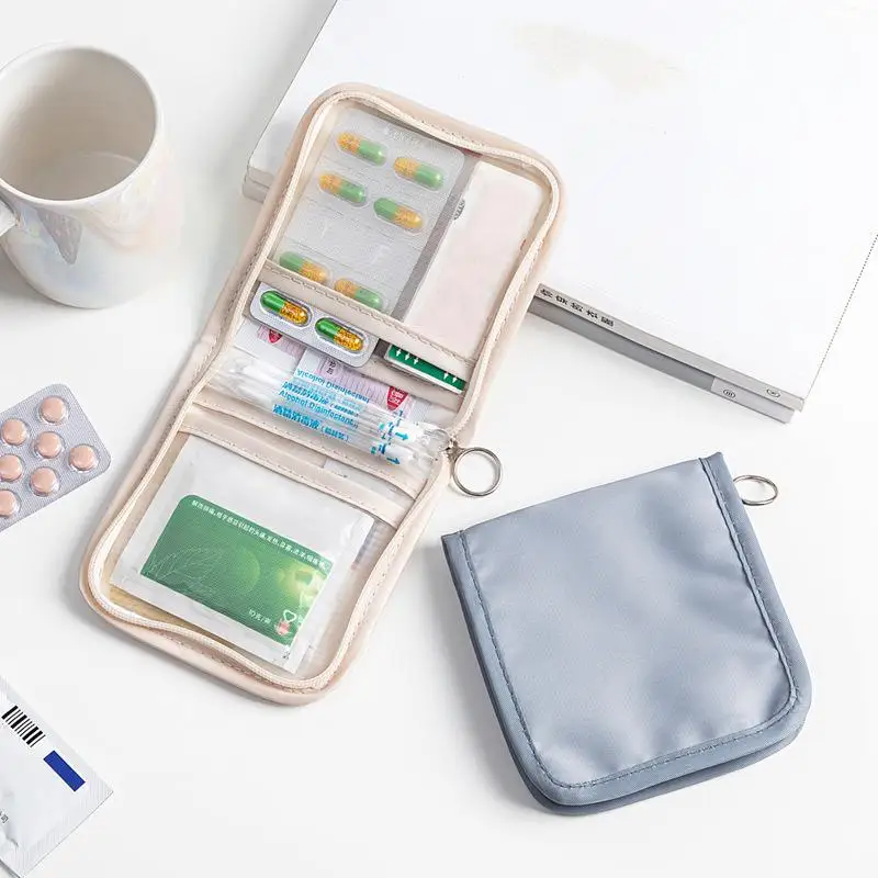 Compact Foldable Medical Pouch with Zipper – Travel Storage Bag & First Aid Organizer