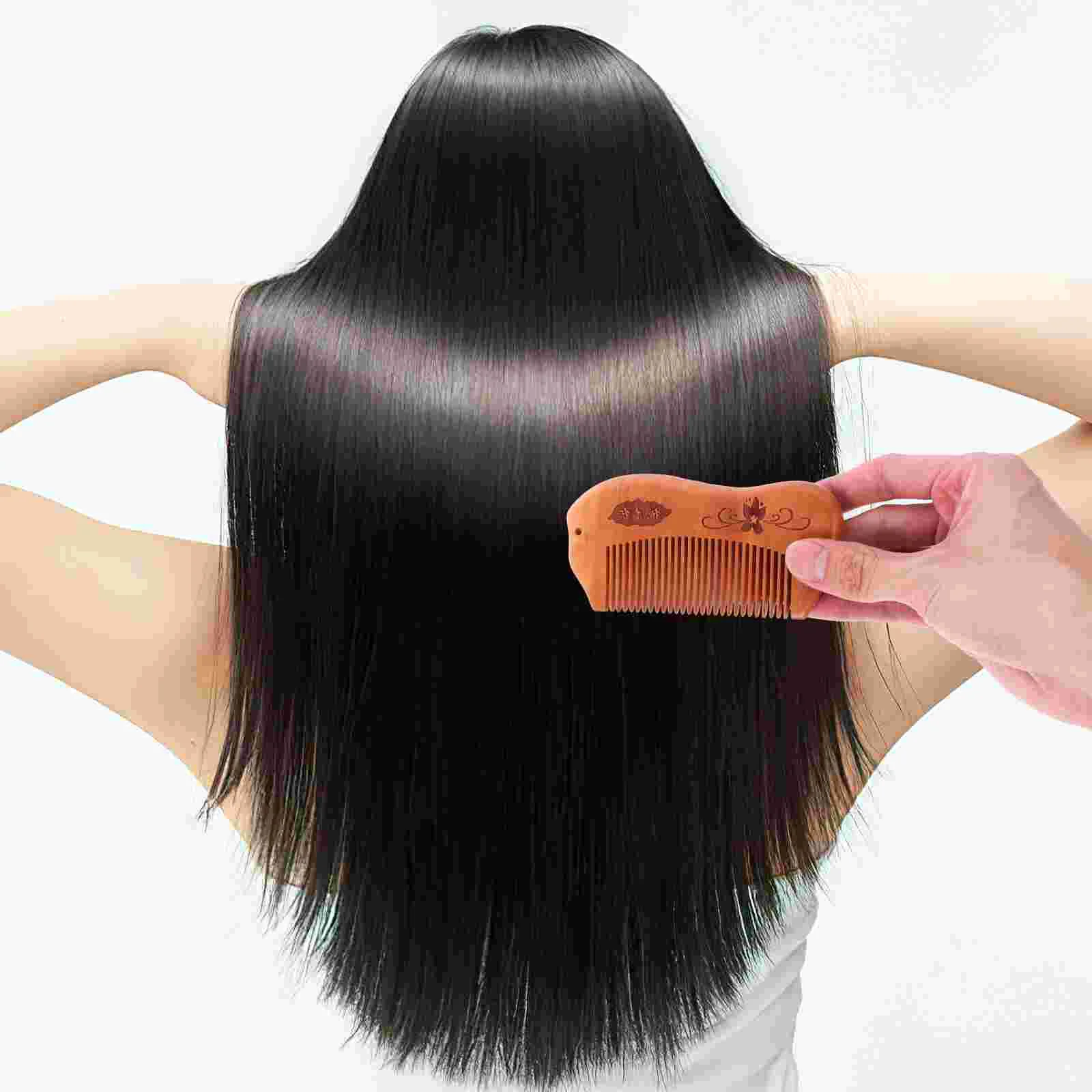 

2pcs Wooden Combs Women Comb Detangling Styling Tool Portable Wood Comb Travel Combs
