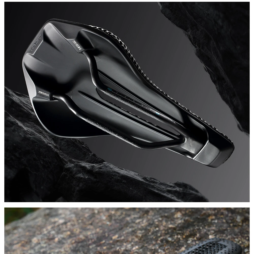 RYET 3D-gedruckter Carbon-Fahrradsattel 245 x 135/145 mm für MTB Gravel Rennrad Ergonomischer Rennsattel Hollow Tech Fahrradsitz – Detail 26