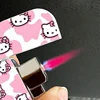 Kawaii Kitty Lighter Windproof Pink Flame Cigarette Lighter Refillable Butane Lighters Smoking Accessories Cute Lighter for Girl 2
