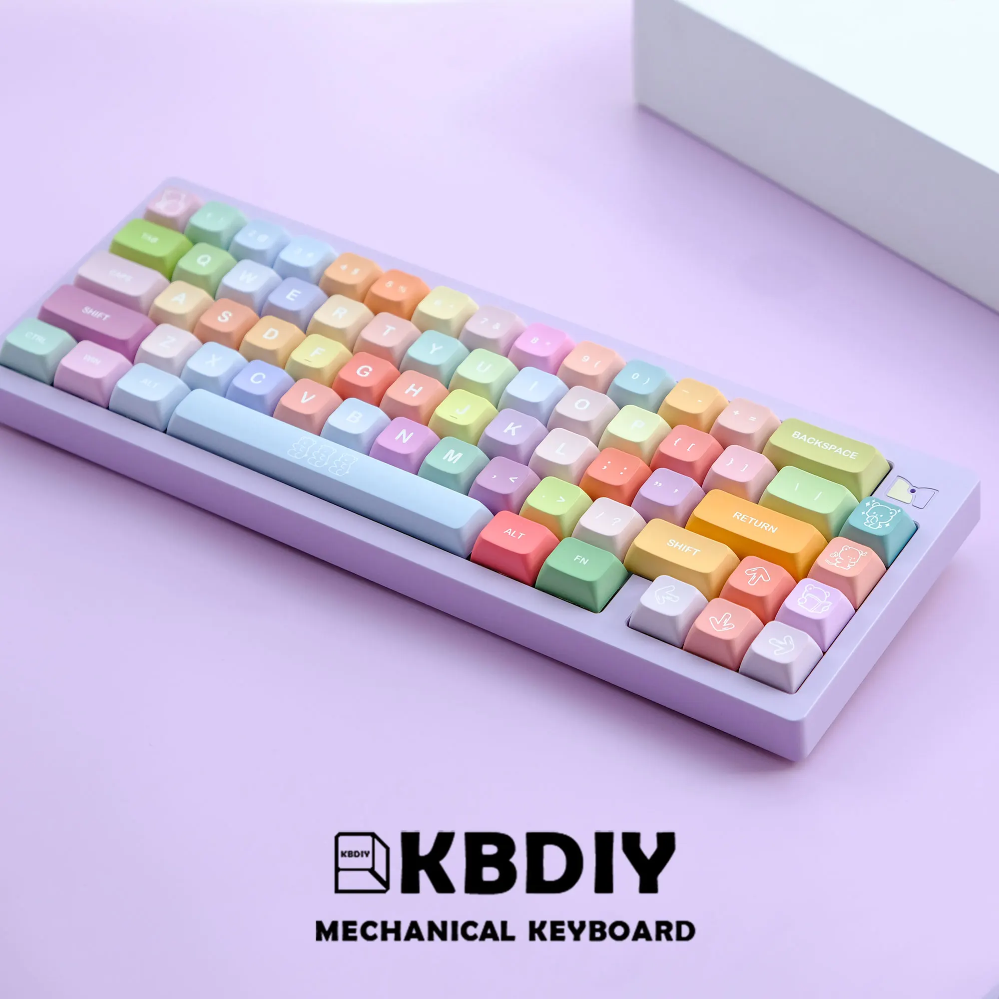 Kbdiy-gummy Bears Pbt Keycap Bonito Xda Profile Color Key Cap para mx Switch Custom Mechanical Gaming Keyboard Caps 133 Chaves - Imagem 6