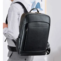 High Quality Genuine Leather Men's Backpack Large Capacity Laptop Bag School Backpack Male Shoulder Bag Leather Travel Backpacks 2