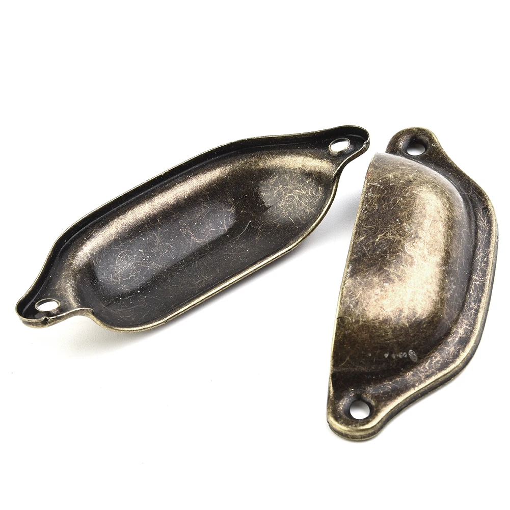 

10Pcs Retro Cupboard Door Handle Cabinet Drawer Knob Furniture Shell Antique Pull Handle Drawer Decorating Hardware