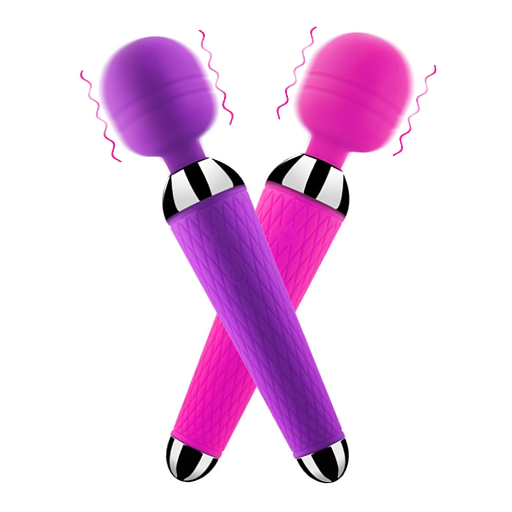 Krachtige Orale Clit Vibrators USB Charge Av Toverstaf Vibrator Anale Massager Volwassen Speeltjes Voor Vrouwen Safe Sil_voghion.com