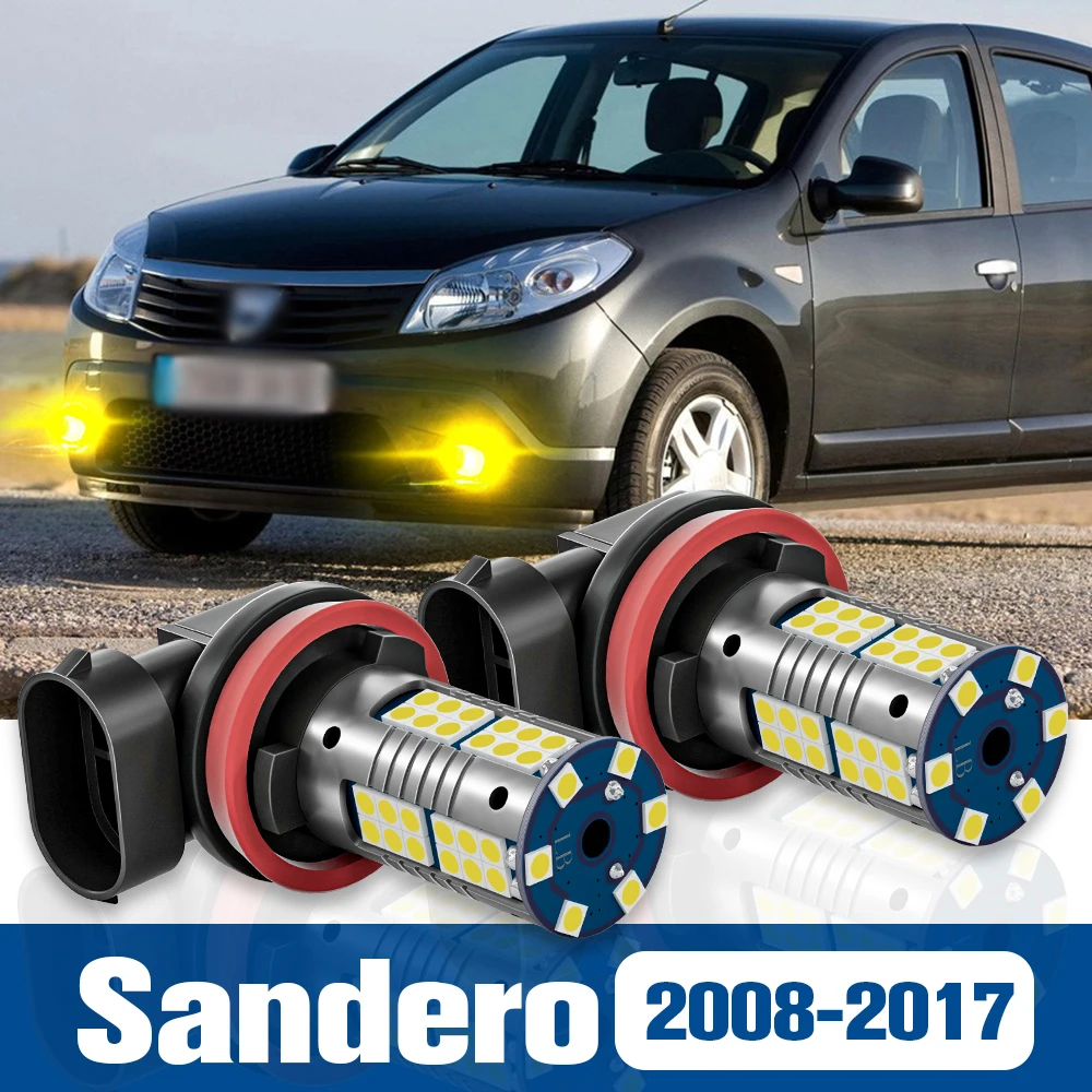 

2pcs LED Fog Light Blub Lamp Accessories Canbus For Dacia Sandero 1 2 2008 2009 2010 2011 2012 2013 2014 2015 2016 2017