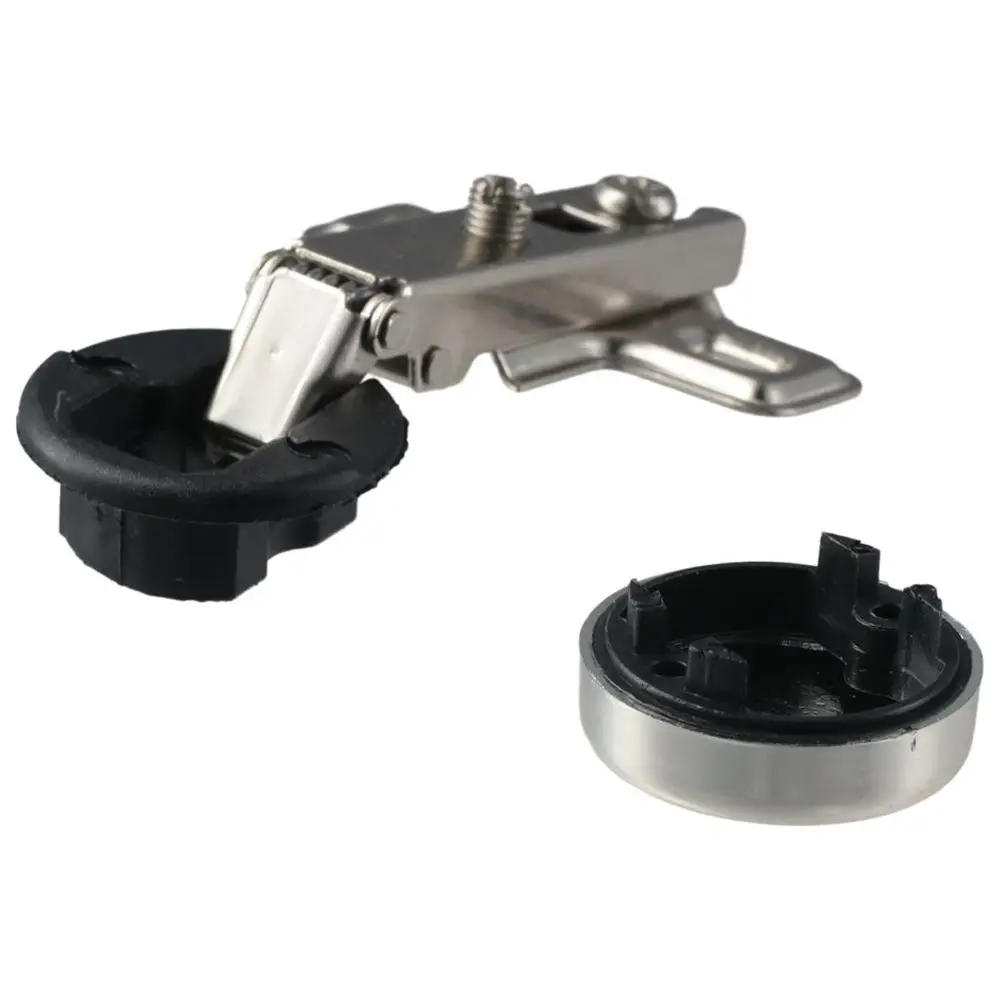 Cold Rolled Steel Glass Door Hydraulic Hinge ABS Plastic Dia 26mm Hole Straight Arm Hinge Silver Concealed Worker