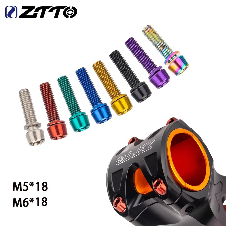 Set di 6 viti M5 x 18 mm per attacco manubrio bicicletta, in