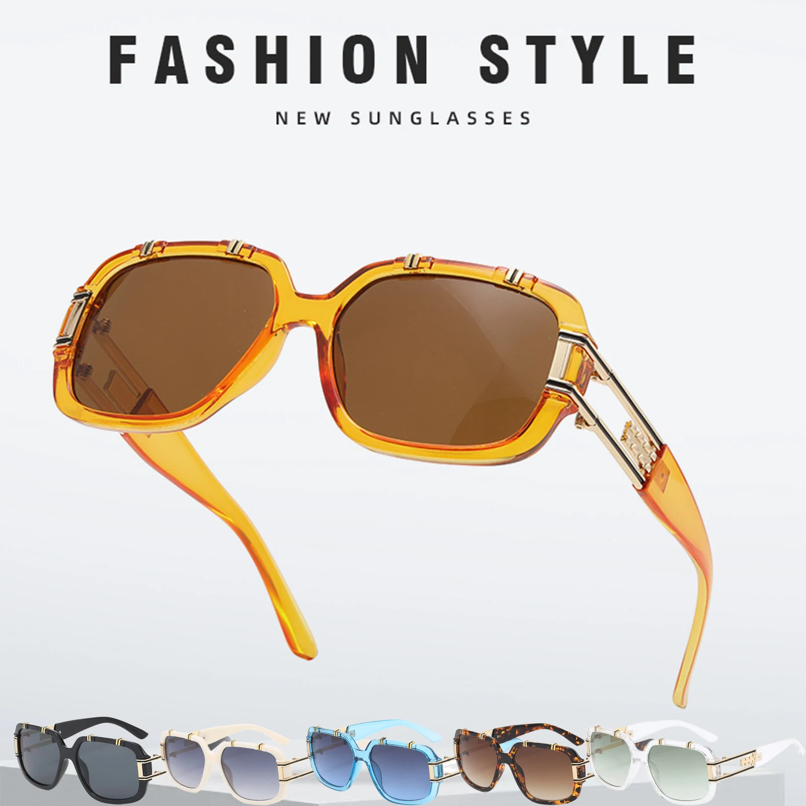 

Fashion Large Frame Sunglasses Anti-Glare Sun Blocking Glasses Portable Outdoor Sunglasses