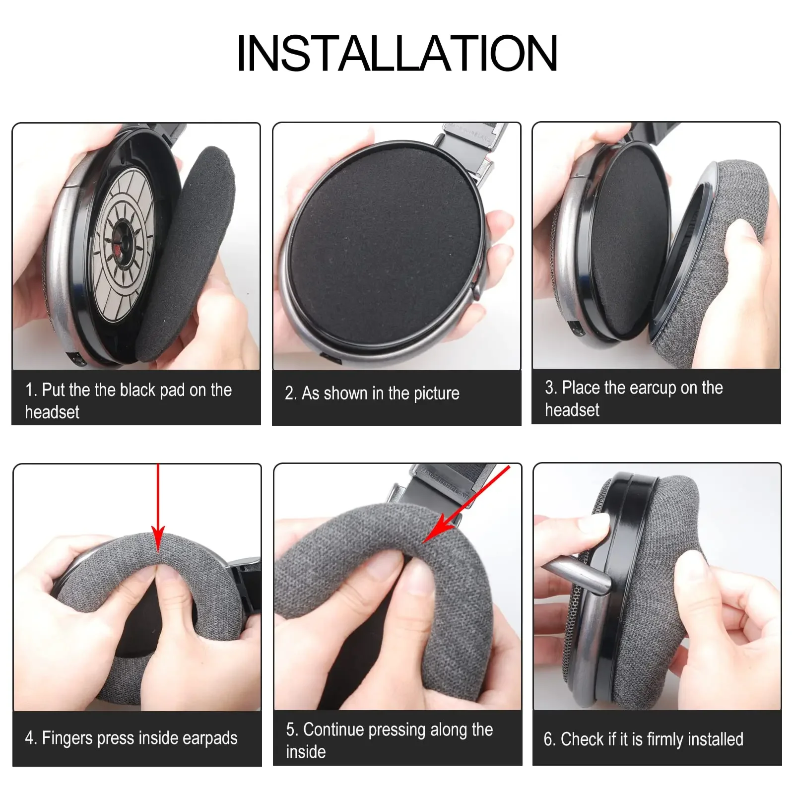 Replacement Upgraded Velour Fabric comfort earpads Suitable for Sennheiser HD650/HD600/HD660S/HD545/HD525/HD535 Headphones