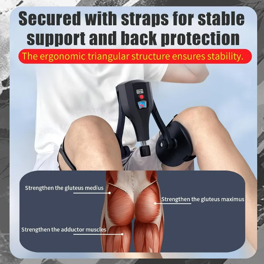 Thigh Trainer 0-132 lbs Adjustable Resistance Pelvic Floor Muscle Kegel Exerciser, Thigh Exerciser & Booty Trainer for Women & M