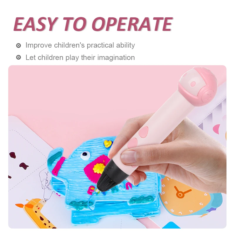 3D Pen Professional Printing 3D Pen with OLED Display Pens for School Kids Birthday Gift DIY 3D Printing Educational DIY Toy