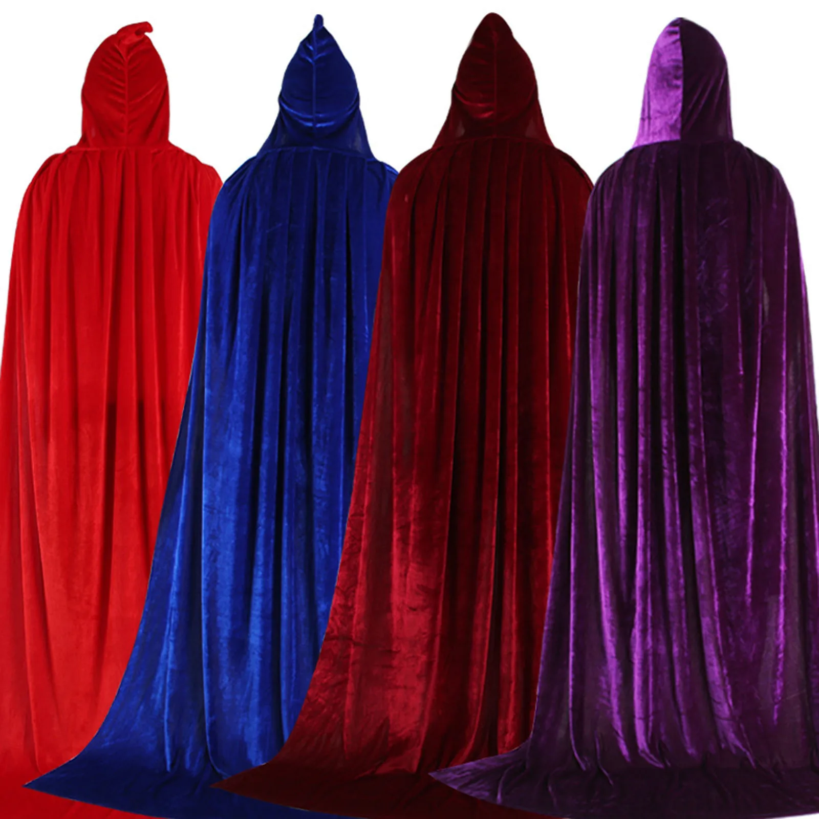 Medieval Hooded Cloak - Long Cape for Cosplay Halloween and Reenactment