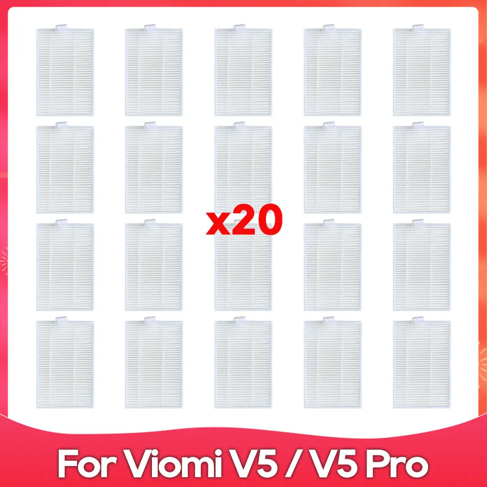 Compatível com Acessórios de Reposição para Aspirador de pó Robô Viomi Alpha Prov5v5 Pro Filtro Hepa Peça de Reposição para Aspirador de pó Robô