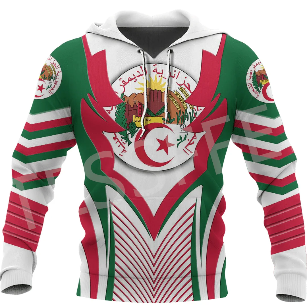 

NewFashion Africa Country Algeria Flag Tattoo Retro Tracksuit 3DPrint Harajuku Casual Streetwear Pullover Funny Jacket Hoodies 7