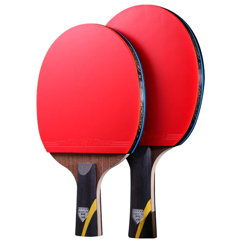 6 Star Carbon Fiber Blade Table Tennis Racket Double Face Pimples Ping Pong Paddle Racket Set table tennis racket table tennis blade