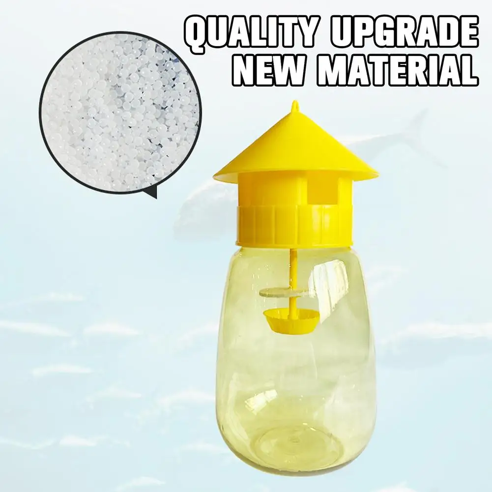 Fruit Fly Trap Fly Trap Insect Traps Insect Catcher 1pc Fruit Fly Trap Killer Yellow Plastic Drosophila Trap Fly Orchard Anti Fruit Catcher Pest Control Insect Products