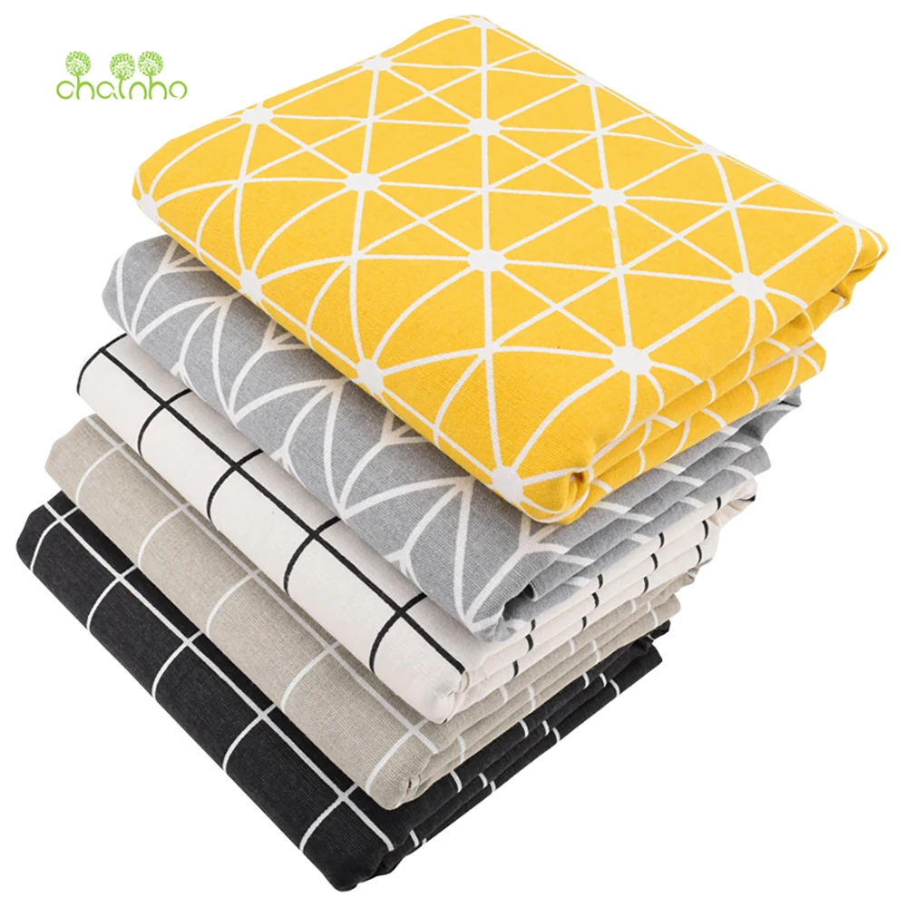 Chainho,Printed Cotton Linen Fabric,DIY Sewing Quilting Material,Cloth For Table,Sofa,Curtain,Bag,Cushion,Furniture Cover,15CL24